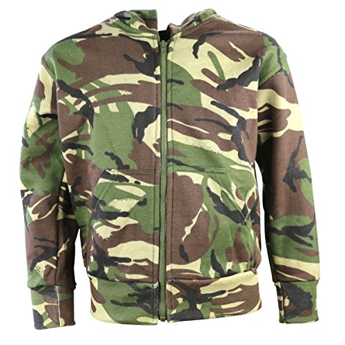 Kombat UK Sudadera de Camuflaje con Capucha para niños, Camuflaje, Infantil, Color DPM Camo, tamaño 7-8 años