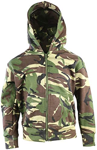 Kombat UK Sudadera de Camuflaje con Capucha para niños, Camuflaje, Infantil, Color DPM Camo, tamaño 7-8 años