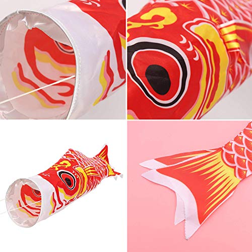 LDYQ 2 Piezas Serpentinas de Carpa Coloridas,Vientos Japoneses Carpa Bandera,Koi Nobori Pez Vela,Decoración Colgante Bandera de Cometa,40cm