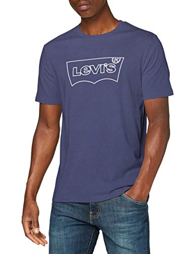 Levi's Housemark Graphic tee Camiseta, Ssnl Hm Outline Blue Indigo, L para Hombre