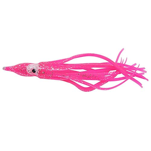 LIMMC 20 Piezas Faldas de Goma de Calamar 5cm 9cm 11cm Pulpo Señuelos de Pesca Suave Atún Cebo pez Vela Mezclar Colores, 5cm