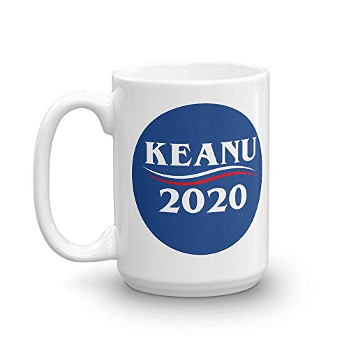 N\A Taza de Keanu 2020 Camisa de elección Divertida para un Mejor Presidente Alternativa de los años 80 Nostalgia Taza de café para Fan de Keanu Reeves