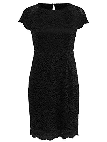 Only Onlshira Lace Dress Noos Wvn Vestido, Negro (Black Black), 36 para Mujer