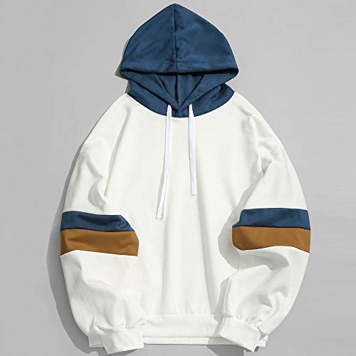 OverDose hombre Overdose udadera s Patchwork lim Fit Hoodie OtoñO Moda Outwear Nueva Blusa Adolescente Top 2018 udadera para Hombre S X-blanco