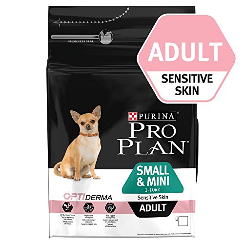 PURINA Pro Plan Comida Seco para Perro Adulto Pequeño y Mini con Optiderma, Sabor Salmón - 3 Kg