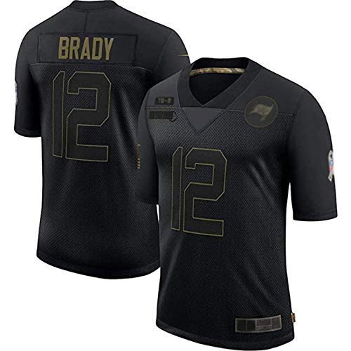 QYAD Hombres American Football Jersey Būccǎnéèrs Tǒm Bràdy Player Jersey Fan Limited Edition Jersey Jugador Jersey Camisetas Black-S