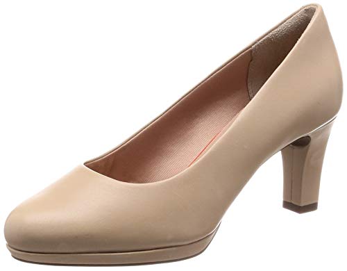 Rockport Total Motion Leah Pump, Zapatos de tacón con Punta Cerrada Mujer, Beige (Neutral Beige 004), 39.5 EU