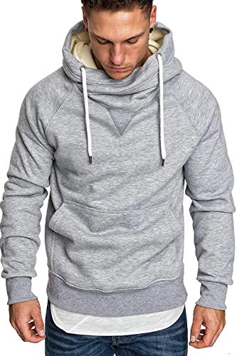 Sudaderas con Capucha, Sudadera para Hombre de Manga Larga otoño Invierno Casual Abrigo Camisas Blusa Top chándales Color sólido Hombres Manga Larga Chaqueta Abrigo