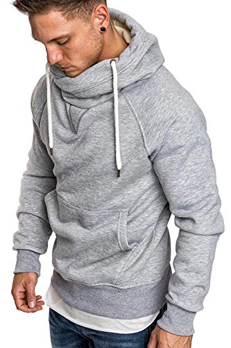 Sudaderas con Capucha, Sudadera para Hombre de Manga Larga otoño Invierno Casual Abrigo Camisas Blusa Top chándales Color sólido Hombres Manga Larga Chaqueta Abrigo