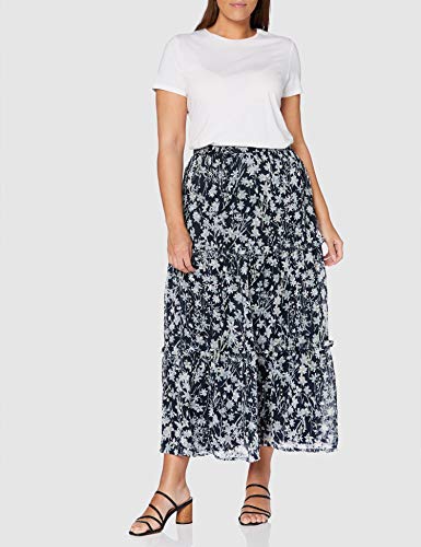 Superdry Margaux Maxi Skirt Falda, Multicolor (Navy Floral Thv), S (Talla del Fabricante:10) para Mujer