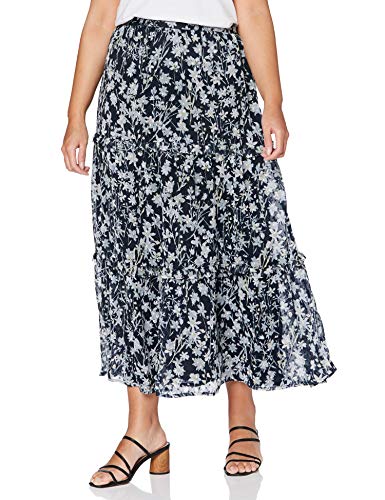 Superdry Margaux Maxi Skirt Falda, Multicolor (Navy Floral Thv), S (Talla del Fabricante:10) para Mujer