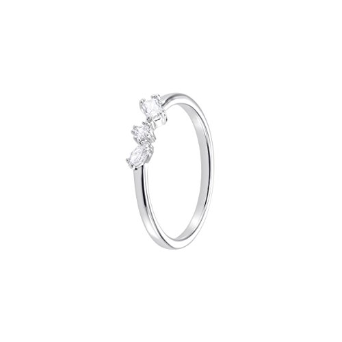 Swarovski Anillo Frisson Mixed Cuts, Blanco, baño de rodio