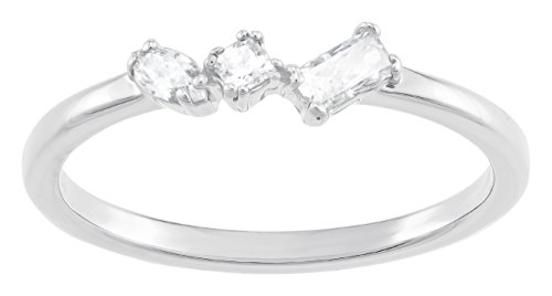 Swarovski Anillo Frisson Mixed Cuts, Blanco, baño de rodio