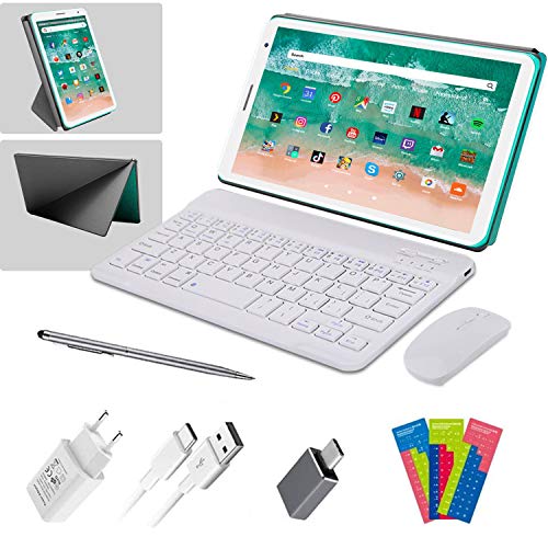 Tablet Android 10.0 3GB de RAM 32GB/128GB de ROM Quad Core Tablet PC Baratas y Buenas Batería 5000mAh Tableta Netflix WiFi Bluetooth OTG (Verde)