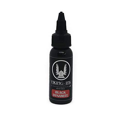 Tinta para tatuaje - BLACK DYNAMITE 1oz (30ml) - VIKING INK USA - Los mejores colores y negros en tintas para tatuaje del mercado - VEGANAS