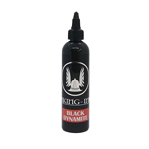 Tinta para tatuaje - BLACK DYNAMITE 9oz (270ml) - VIKING INK USA - Los mejores colores y negros en tintas para tatuaje del mercado - VEGANAS