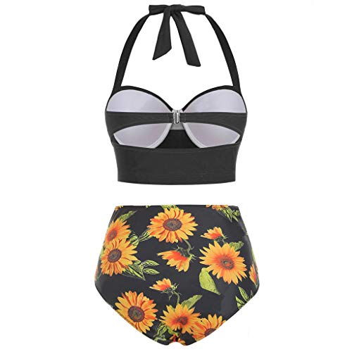 TUDUZ Bikinis Mujer Floral Top Traje De Baño Push Up Talle Alto Sujetador Tanga Braga Talla Grande S-5XL