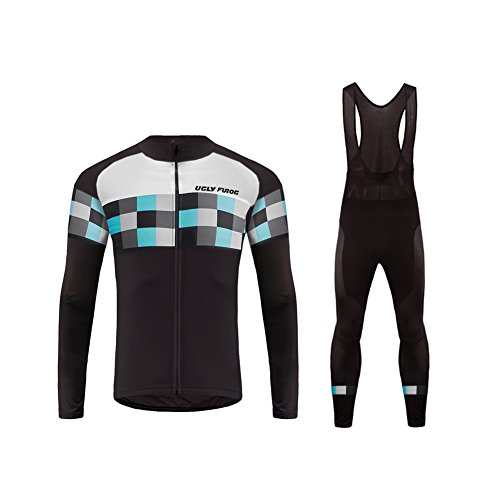 Uglyfrog #05 2017 Nuevo De Invierno Mantener Caliente Manga Larga Maillot Ciclismo Hombre Bodies +Long Bib Pant with Gel Pad Winter Style