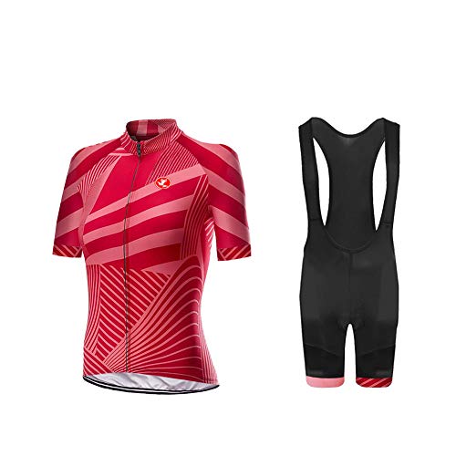 Uglyfrog Kit de Manga Corta Jersey de Ciclo Bici del Camino para Mujer, Conjunto Ropa Al Aire Libre Transpiración para La Bicicleta