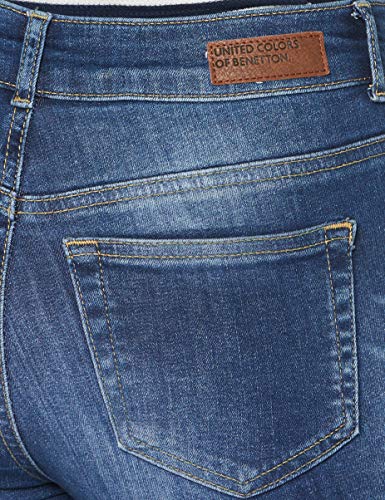 United Colors of Benetton Pantalón, Medium Blue 901, 33 para Mujer