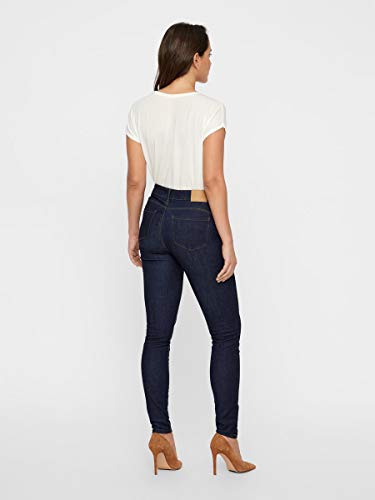 Vero Moda Vmseven NW S Shape Up Jeans Vi500 Noos Pantalones Vaqueros Delgados, Azul (Dark Blue Denim), 38 /L30 (Talla del Fabricante: Medium) para Mujer