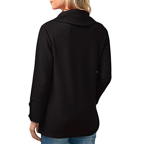 WARMWORD Mujer Moda Talla Extra Manga Larga AsiméTrico Dobladillo Cuello Vuelto Blusa Suelto Tops SeñOras Camisas De OtoñO E Invierno Pullover Damas Camisas Ropa Mujer