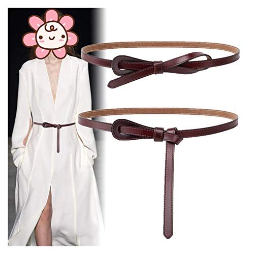 Without logo SFQRYP Cinturón de diseñador de Moda Cintura de Mujer Cinturón de Cuero Genuino Largo Easy Wear Accesorios Cintura 2020 (Belt Length : 110 x 1.5 cm, Color : White Belt)