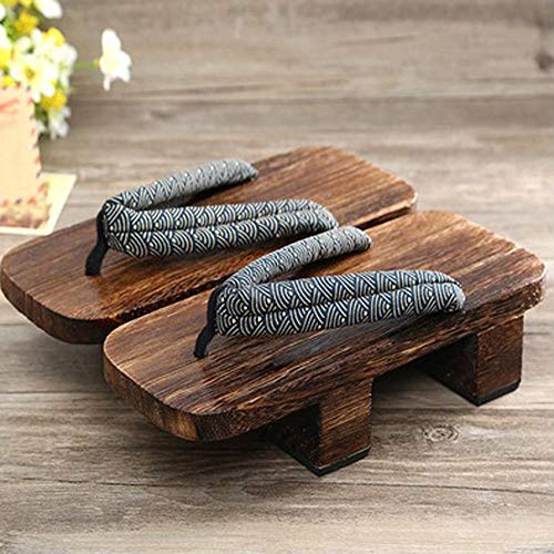 X Zapatos Tradicionales Japoneses Informal Paulownia Madera Geta Zuecos Oriental China De Verano Chancletas Pisos Hombre Al Aire Libre Sandalias Se avete domande circa le dimensioni, vi prego di