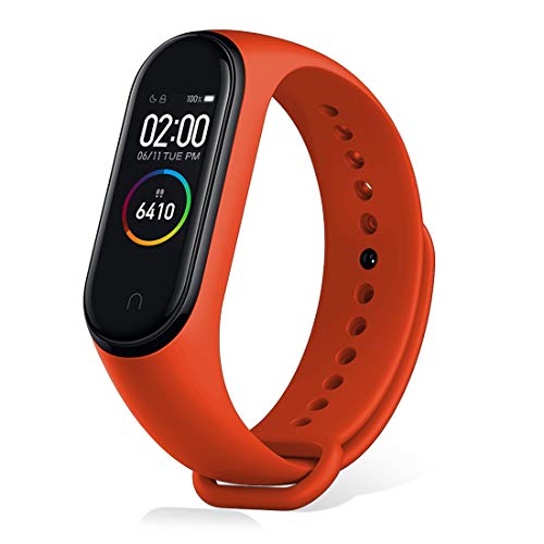 Xiaomi Mi Band 4 Pulsera de Actividad,Monitores de Actividad,Pantalla Pulsómetro Fitness Tracker, Smartwatch con 0.95''Pantalla AMOLED a Color ,con ios y Android, Naranja( Versión Global)