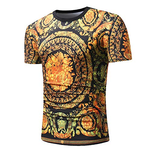 XJWDTX Comercio Exterior Ebay Aliexpress 2018 Verano Nuevos Hombres Casual Personalidad Impresa Suelta Moda Juvenil Camiseta De Manga Corta