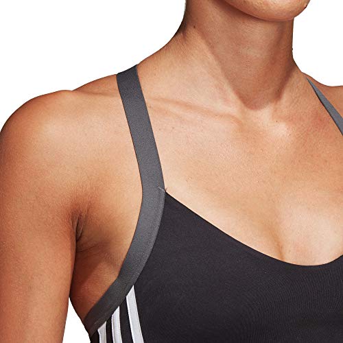 adidas All Me 3-Stripes Sujetador Deportivo, Mujer, Negro (Black), S