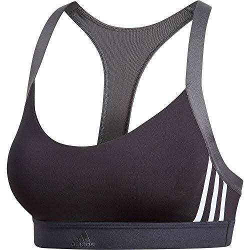 adidas All Me 3-Stripes Sujetador Deportivo, Mujer, Negro (Black), S