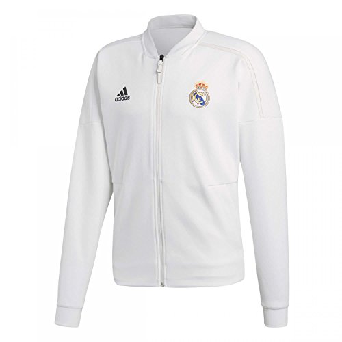 adidas Chaqueta para hombre Real Madrid Anthem, Hombre, Chaqueta, CY6098, Color blanco., small