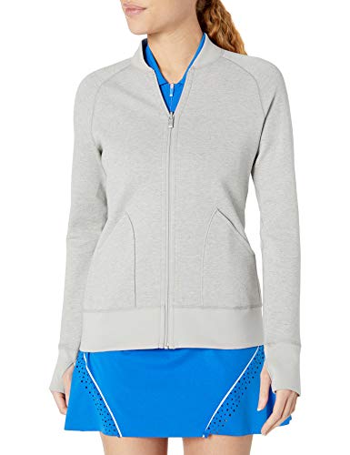 adidas Golf - Chaqueta reversible para mujer, color gris metálico, grande