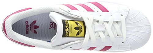 Adidas Superstar Foundation, Zapatillas Unisex Infantil, Blanco / Fucsia, 35.5 EU