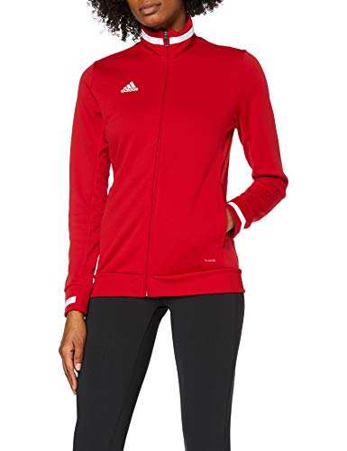 adidas T19 TRK JKT W Chaqueta de Deporte, Mujer, Power Red/White, M