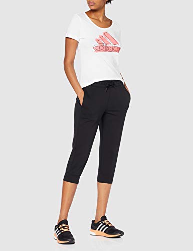 adidas W E Lin 3/4 PT Pantalones de Deporte, Mujer, Black/White, M