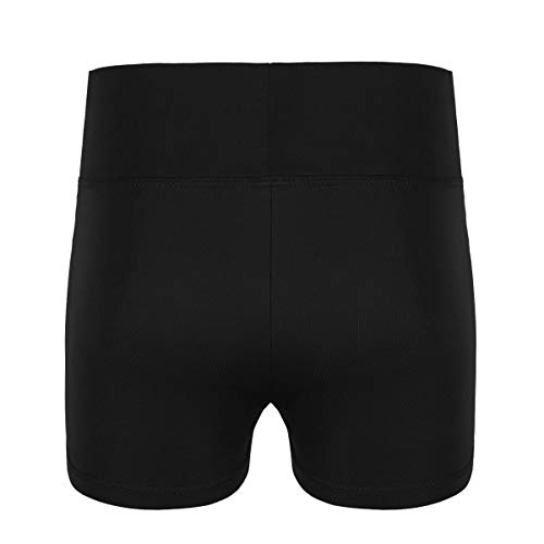 Agoky Pantalones Cortos para Niñas de Yoga Ballet Shorts Deportiva Elástica de Danza Bailarina Traje de Baño Playa Gimnasia Braguitas para Niñas 6-12 Años Negro 10 Años