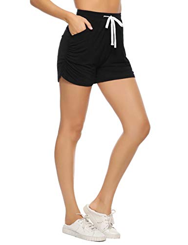 Aiboria Shorts de Verano para Mujer, Algodón Pantalones Deportivo Corto para Mujer Casual Pantalones Deportes Fitness