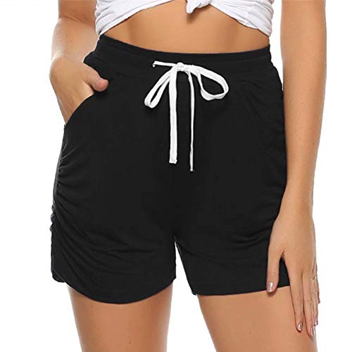 Aiboria Shorts de Verano para Mujer, Algodón Pantalones Deportivo Corto para Mujer Casual Pantalones Deportes Fitness