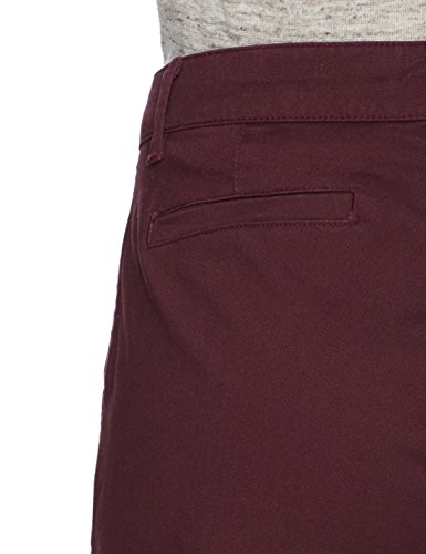 Amazon Essentials 5" Inseam Solid Chino Short Pantalones Cortos Informales para mujer, Granate, (46 EU)