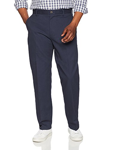 Amazon Essentials Classic-Fit Wrinkle-Resistant Flat-Front Chino Pant Pantalones, Azul (Navy), W33/L29