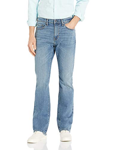 Amazon Essentials Slim-Fit Stretch Bootcut Jean Jeans, Lavado Claro, 35W x 29L