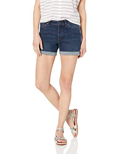 Amazon Essentials - Vaqueros cortos para mujer de 12,7 cm., Medium Dark Wash, US 10 (EU M - L)