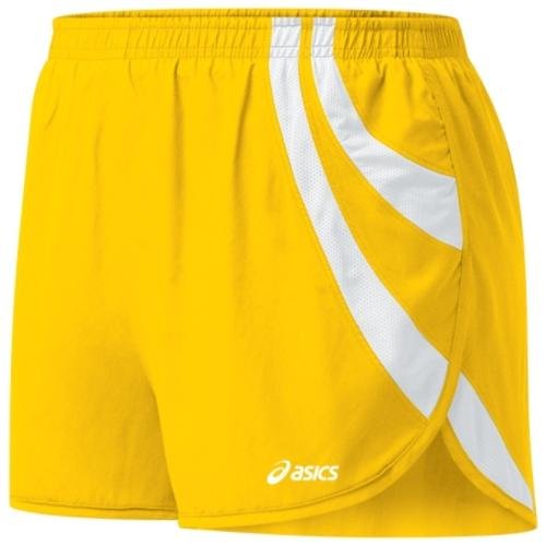 ASICS Pantalón corto de mujer Intensity 1/2 Split, Intensidad, S, Dorado/blanco