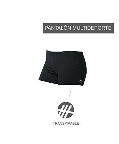 Asioka 113/15 Pantalón Corto Deportivo, Mujer, Negro, XL