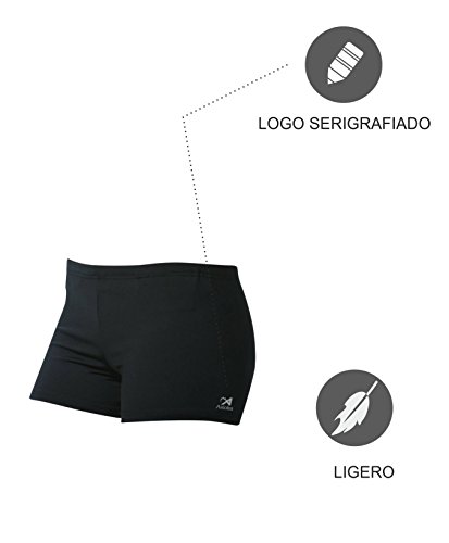 Asioka 113/15 Pantalón Corto Deportivo, Mujer, Negro, XL