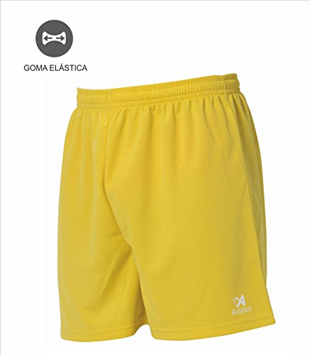 Asioka 90/08 Pantalón Corto Técnico Deportivo, Unisex Adulto, Amarillo, L