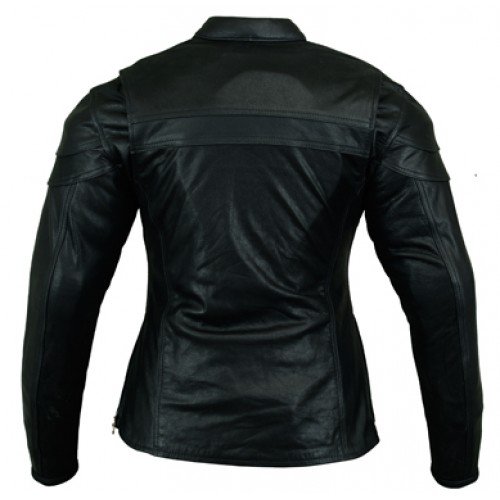 Australian Bikers Gear CE 1621-1 5, Chaqueta de moto de cuero Sturgis Tour, Mujer, Negro, 36 EU, 8 UK, Tamaño del Fabricante: S