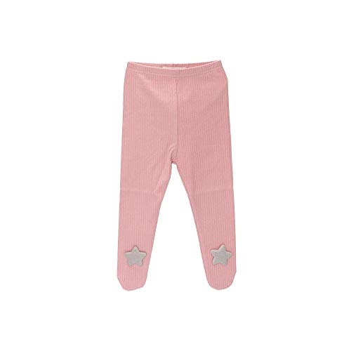 Baby Mood Leggins Star Vita elástica y dibujo estrella 100% algodón cálido niña disponible en varios colores Rosa 12- 18 meses